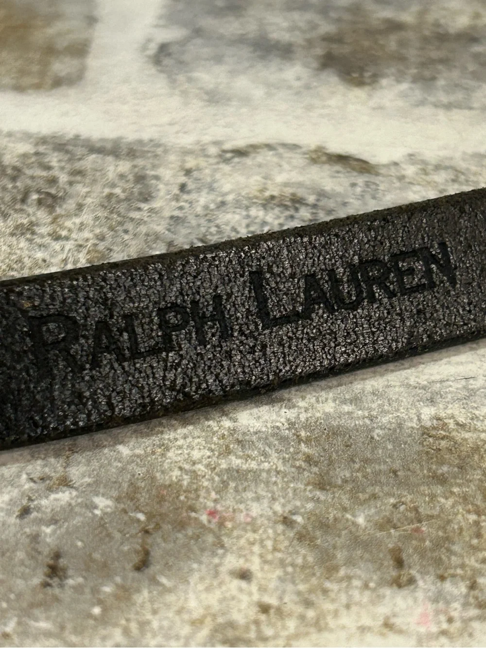 Ralph Lauren Black Leather Belt skinny with Silver-Tone Buckle
